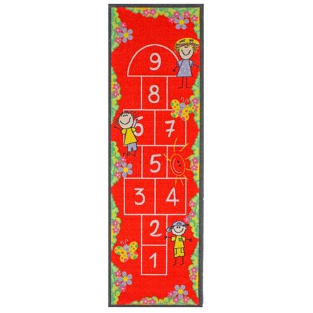 DESIGN IMPORTS 24 x 76 in. Childs Play Hopscotch Rug 10540A